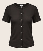 Valerie Button Front Tee