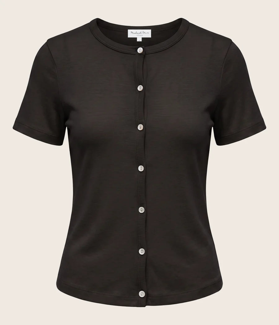 Valerie Button Front Tee