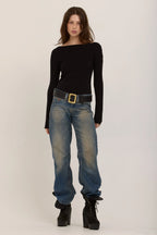 Vera boat neck long sleeve