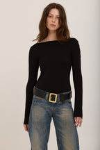 Vera boat neck long sleeve