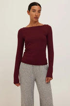 Vera boat neck long sleeve
