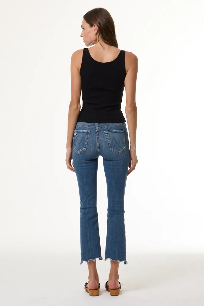 Roza Lace Embroidered Rib Tank