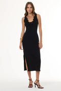 Roza Lace Embroidered Rib Dress