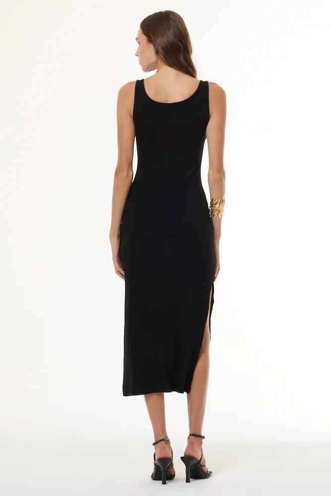 Roza Lace Embroidered Rib Dress