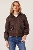 Leni Mock Neck Quilted Bomber