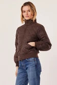 Leni Mock Neck Quilted Bomber