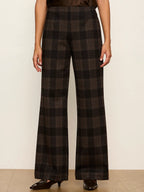 Relay Pull On Pant Espresso Plaid