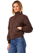 Leni Mock Neck Quilted Bomber