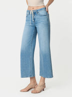 Tie Waist Cropped Wide Leg