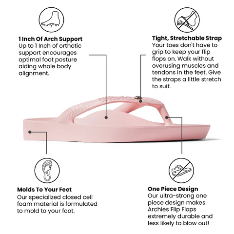 Archies Support Crystal Flip Flops