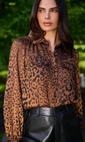 Priya Leopard Burnout Blouse