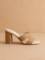The Santiago Raffia Block Heel