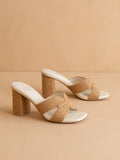The Santiago Raffia Block Heel