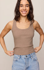 Rowe Ribbed Scoop Neck Tank