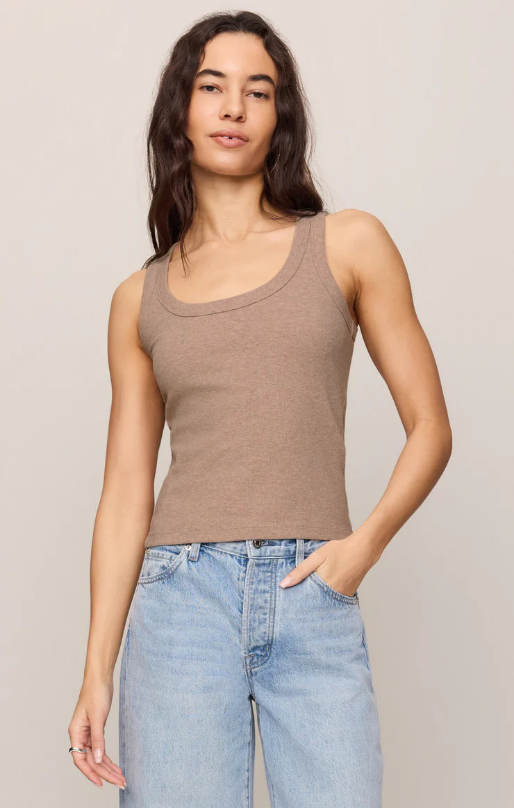 Rowe Ribbed Scoop Neck Tank