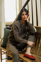 Ziggy reverse fleece crew neck sweatshirt