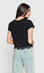 Paige Rib Lace Combo Top