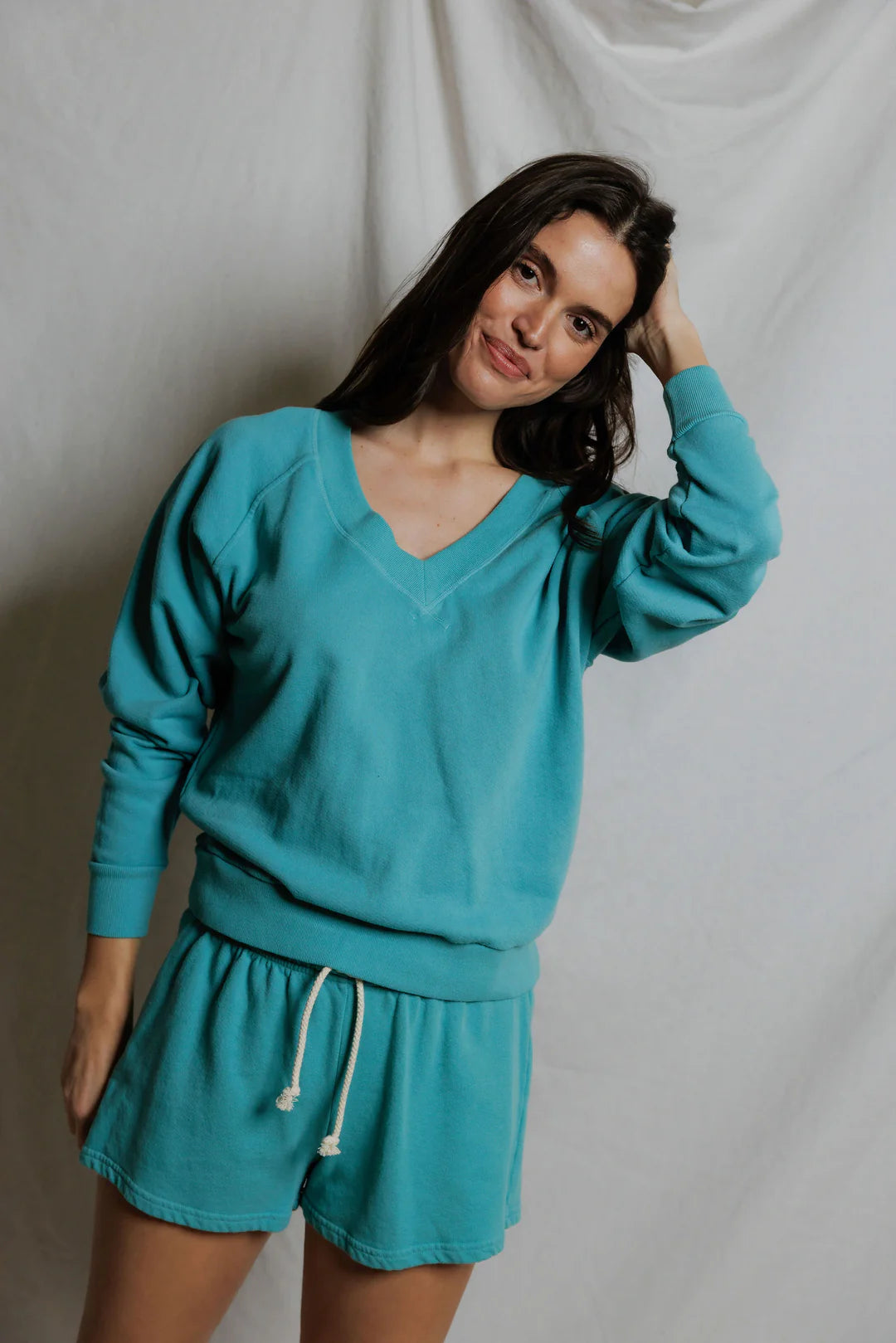Sinead french terry v neck sweatshirt