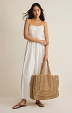 Hideaway Raffia Tote
